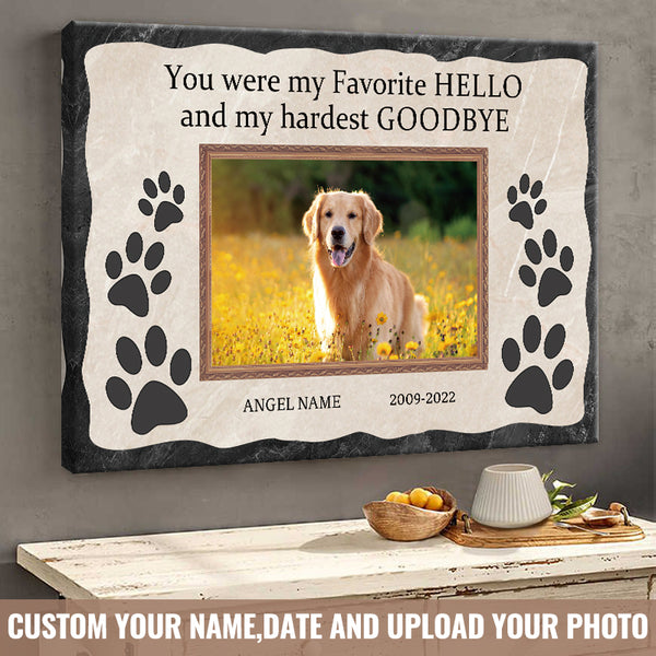 Custom Photo Personalized Canvas Wall Art Canvas Prints Remembrance Gifts Sympathy Gifts Dog Gifts Love Dog