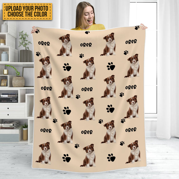 Custom Photo Colorful Upload Pet Image - Gift For Dog Lovers - Personalized Blanket