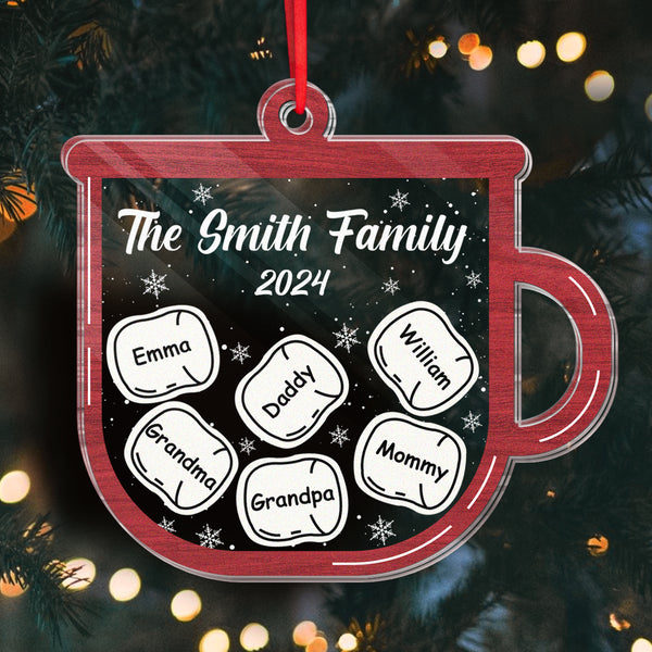 Family Love Is Lit Up Brightly - Personalized Customized Ornament - Gifts For Family