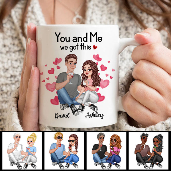 Together Since Cartoon Couple Character - Couple Mug - Gifts For Him, Her Personalized Custom Ceramic Mug