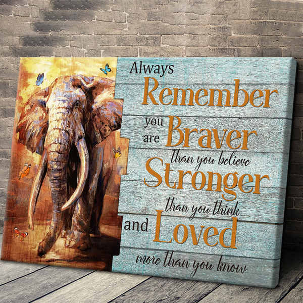 Inspirational Elephant Canvas Wall Art - Perfect for Living Room, Bedroom, and Bathroom Decor