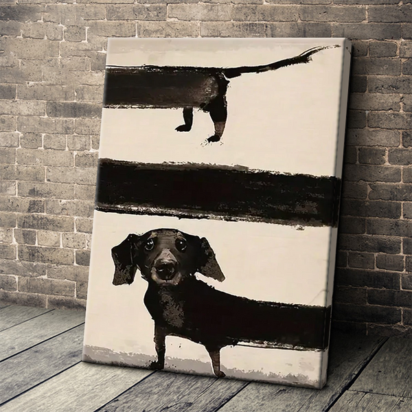 Dog Oil Canvas Decorative Painting, Ideal Gift For Living Room, Kitchen, Decor Wall Art Wall Decor