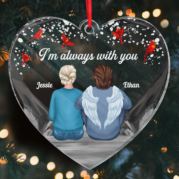 I'm Always With You Humming Bird - Personalized Acrylic Ornament - Gift For Couple, Family