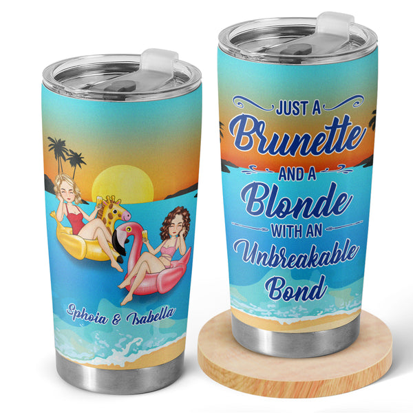 Beach Swimming - Personalized Custom 20oz Tumbler - Gift For Besties