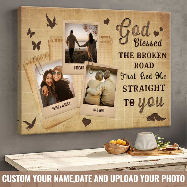 Custom Photo Personalized Couple Canvas Best Anniversary Gift For Couples Custom Canvas Wall Art