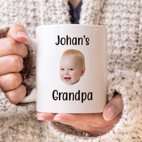 Custom Photo Baby Face Gift For Grandpa Father's Day Personalized Custom Ceramic Mug