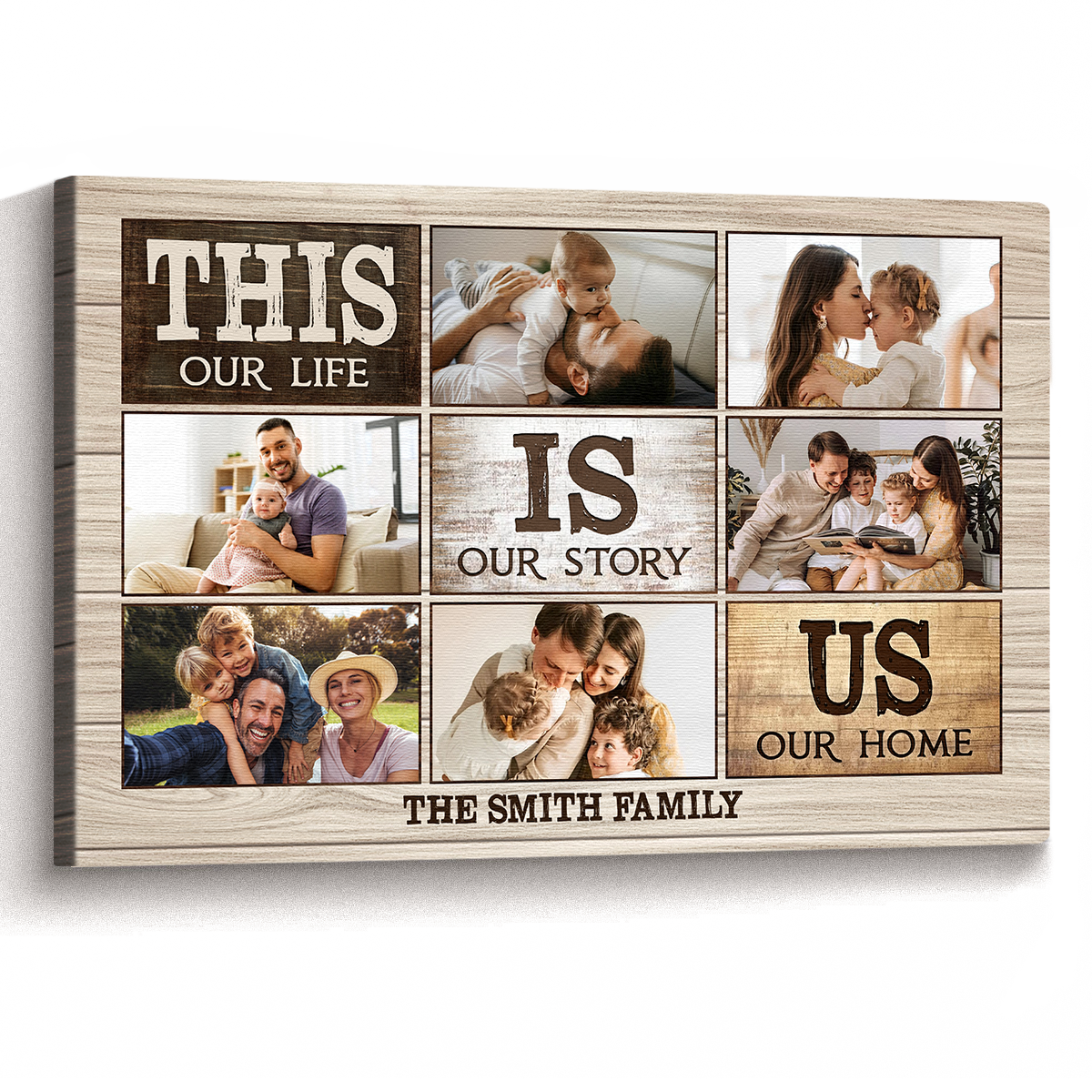 This Is Us Custom Photo Collage Canvas, Family Photo Gift designed by ...