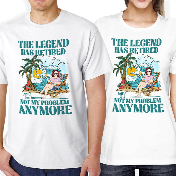 The Legend Has Retired Vintage - Personalized Customized T-shirt Gift For Dad, Mom, Grandpa, Grandma
