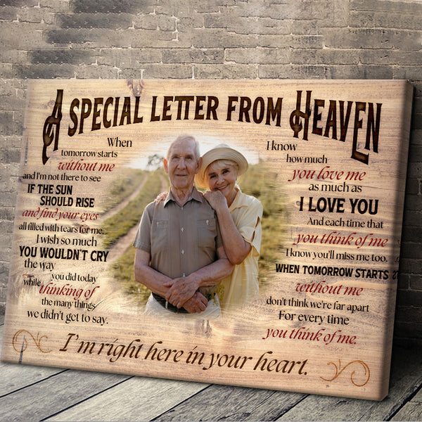 Custom Photo Personalized Canvas - A Letter In Memory Of Our Happiness  Special Gifts For Couples