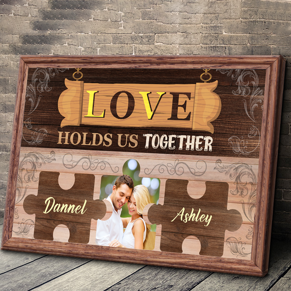 Custom Photo Personalized Canvas Wall - Anniversary Wedding Gifts Couple