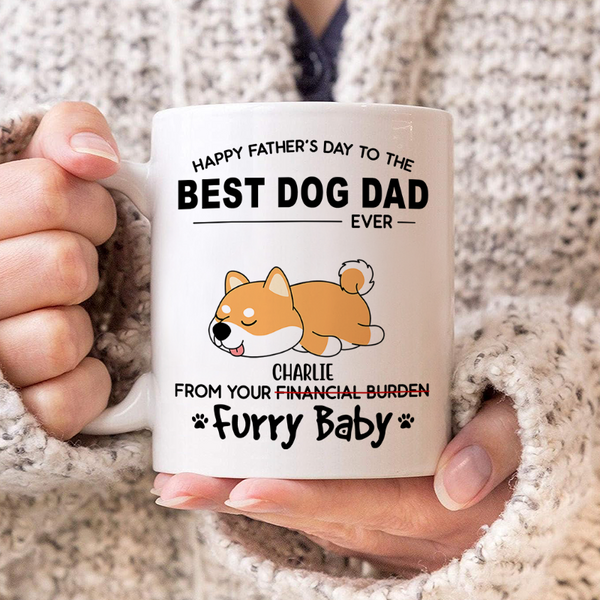 Best Dog Dad - Personalized Custom Ceramic Mug Gift For Dog Dad, Dog Lovers