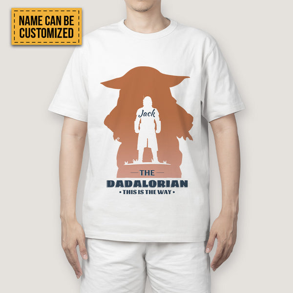 Personalized Custom T-Shirt For Dad - The Dadalorian This Is The Way - Gift For Father Pure Cotton T-Shirt