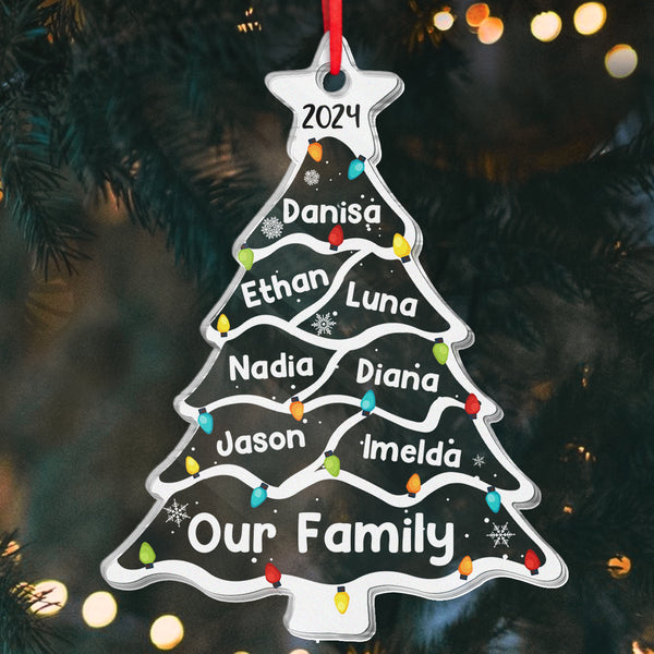 Christmas Ornament Our Family Christmas - Customized Personalized Ornament - Memorial Gift For Family