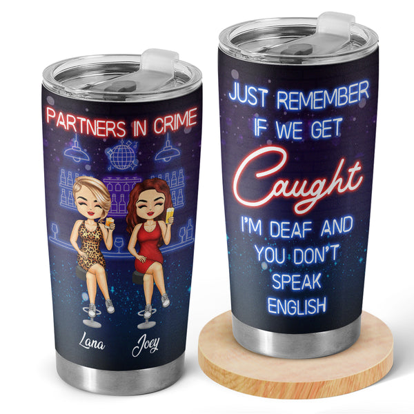 Besties Here's To Another Year Of Bonding - Personalized Custom Tumbler - Gift For Bestie, Sister