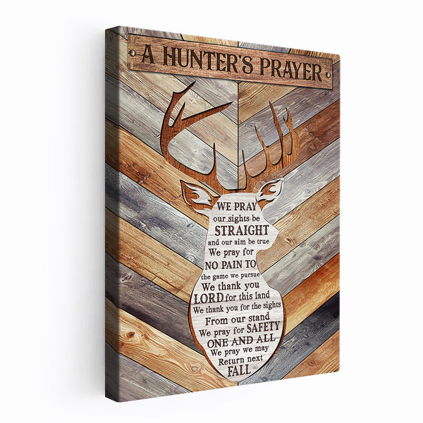 Home Decor A Hunter's Prayer - Personalized Customized Canvas - Gift For Family Members