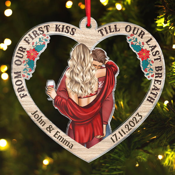 All Of Me Loves All Of You - Customized Personalized Acrylic Ornament - Christmas Gift For Couple Husband Wife