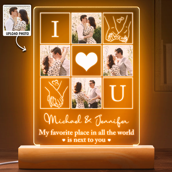 Custom Photo You Are My Favorite One - Customized Personalized 3D LED Light - Gift For Husband Wife, Anniversary