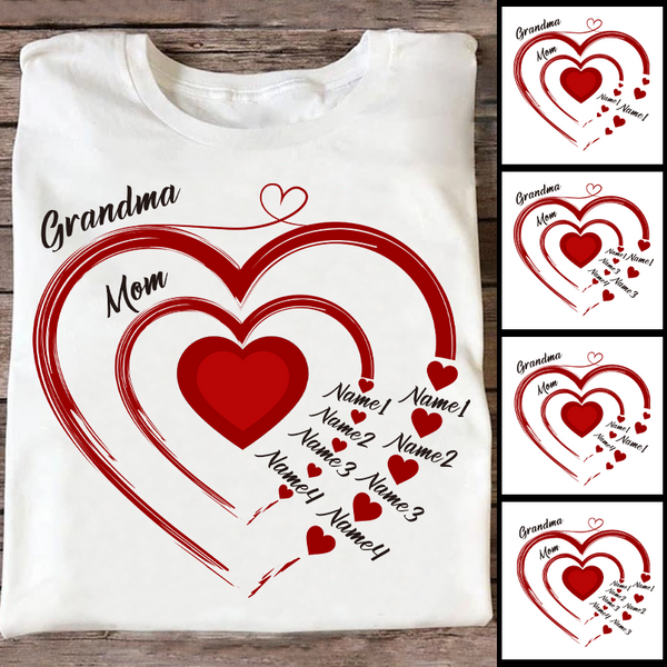 Grandma's Sweethearts Gift For Mother Personalized Custom T-shirt