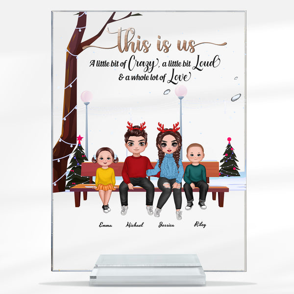 Our Story Our Home Our Love - Christmas Gifts For Family Personalized Acrylic Plaque