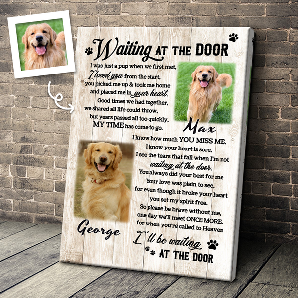 Waiting At The Door - Memorial Gifts - Personalized Canvas Prints