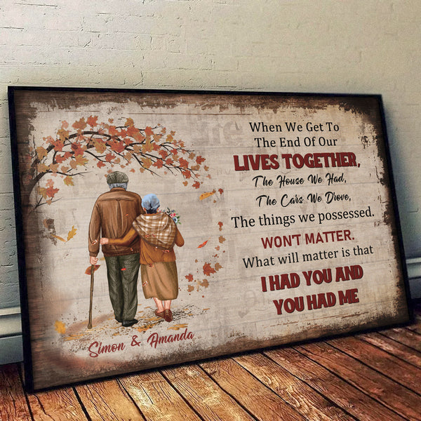 Custom Character When We Get To The End Together Personalized Custom Poster Valentine Gifts