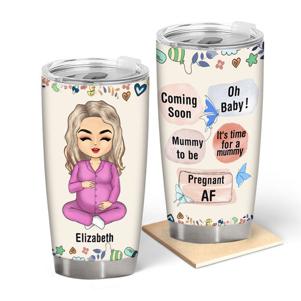Pregnant Mom To Be - Personalized Custom Tumbler - Pregnancy Gift For Mother