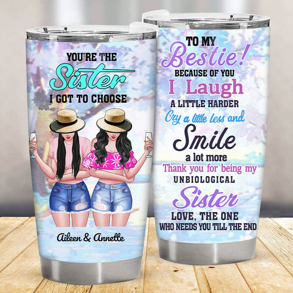 Personalized Tumbler For Bestie, Customized Birthday Gifts For Friends Female - Friendship Gifts