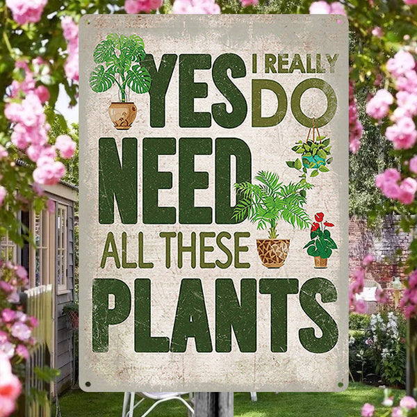 Personalized Metal Sign Garden Sign Garden Patio Wall Decor Sign For Plant Lovers Retro Decoration