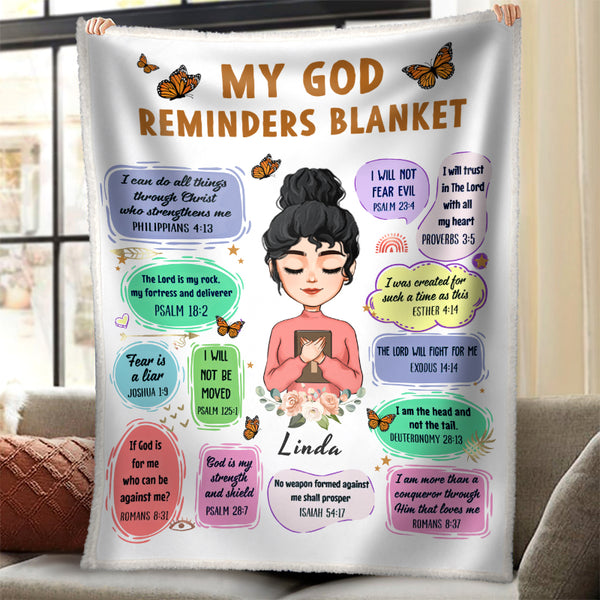 Christian Bible My Affirmations Blanket - Personalized Custom Blanket - Gifts For Christian