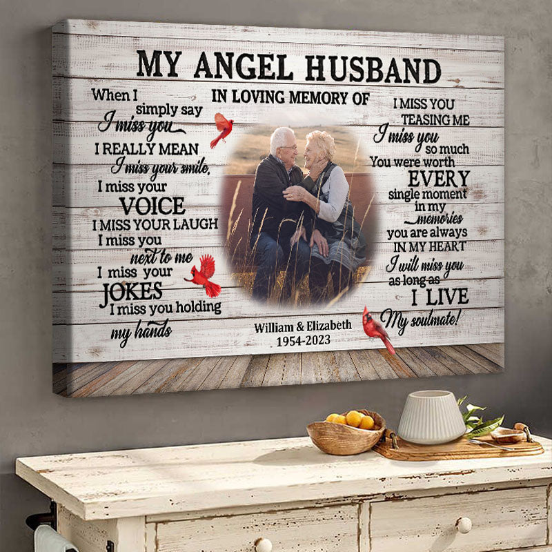 Custom photo personalized custom framed canvas wall art memorial canva