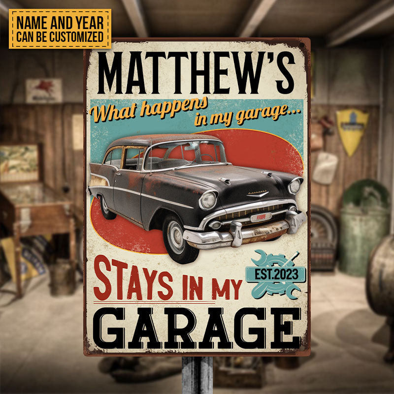 What Happens In My Garage Stays In My Garage - Garage Metal Signs - Pe ...