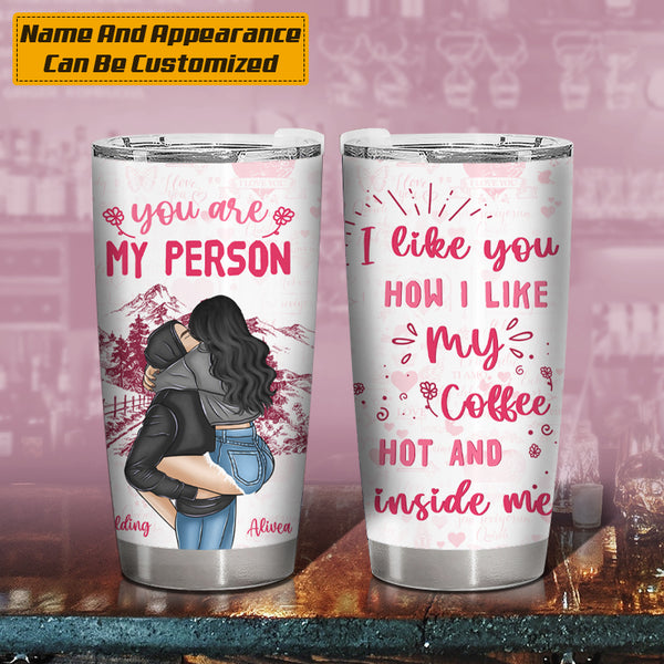 Personalized Tumbler I Like You How I Like My Coffee, Birthday, Loving Gift For Couples, Husband, Wife