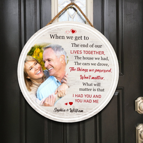Custom Photo Couple Husband Wife - Custom Door Sign Gift For Couple - Wedding Valentine's Day Gift For Husband Wife