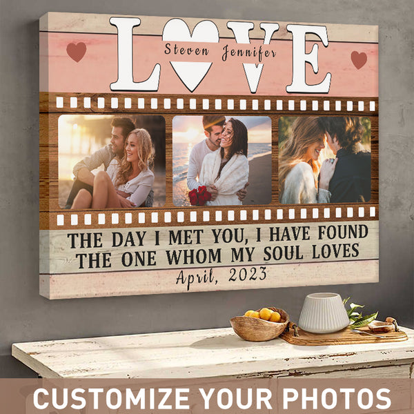 Custom Photo The Day I Have Found My Soul Lover - Gift For Husband Wife - Personalized Custom Canvas