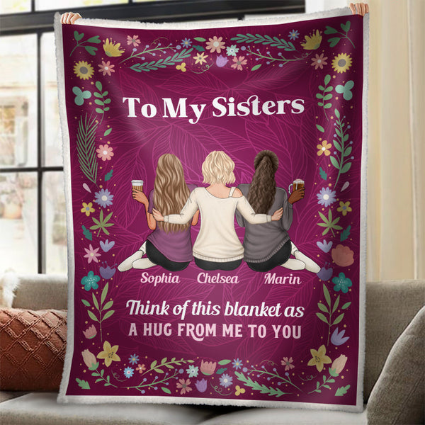 Personalized Custom Fleece Flannel Blanket Bestie Blanket - Gifts For Besties, Sisters