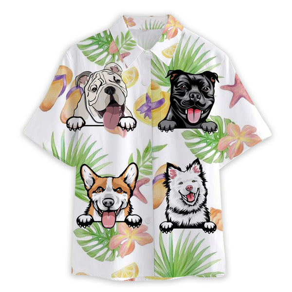 Dog Lover Dog Pet Summer Hawaii Cool Customization- Summer Hawaiian shirt - Personality Customized Hawaiian shirt