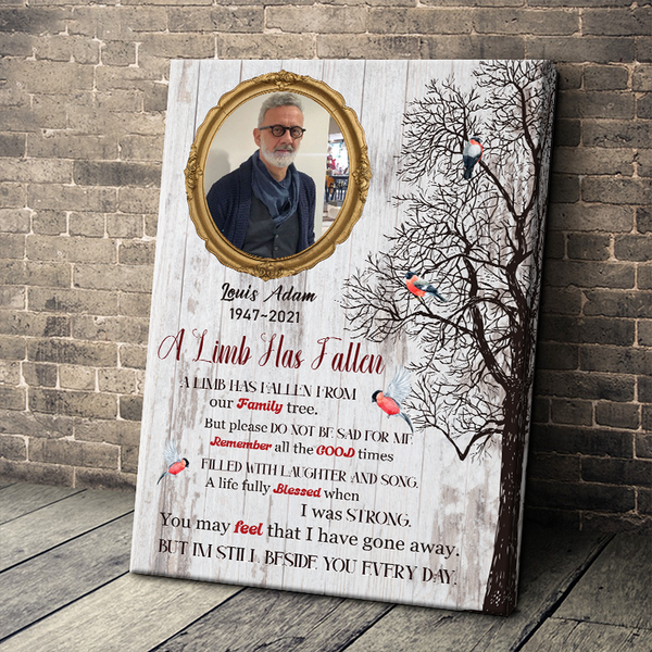 Custom Photo - Fallen From Our Family Tree - Personality Customized Canvas - Memorial Gift For Loss - Gift For Loss Family