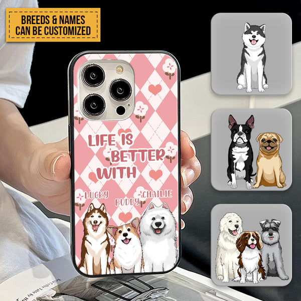 Life Is Better With Puppies - Pet Phone Case - Gift For Pet Lovers Personalized Custom Phone Case