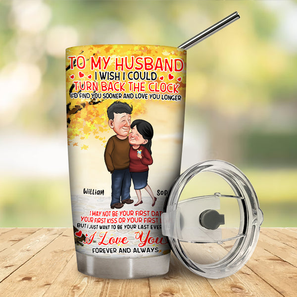 To My Wife, Husband  I Wish I Could Turn Back The Clock - Valentine's Day Gifts For Her, Him - Personalized Mug
