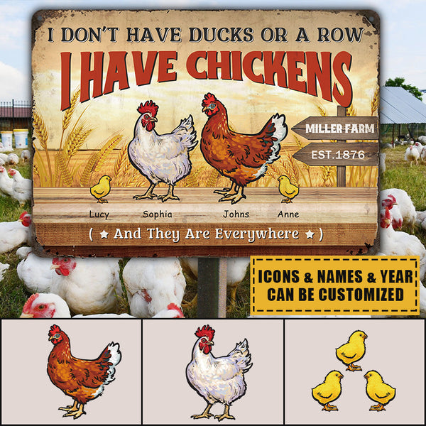 Personalized Custom Metal Sign Farm Sign Chicken Sign I Have Chickens