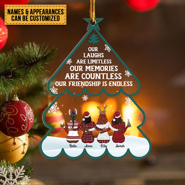 Our Friendship Is Endless - Gift For Besties - Personalized Custom Acrylic Ornament