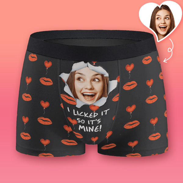 Custom Photo - Personalized Customized Man's Boxer Briefs - Valentines Day Gift