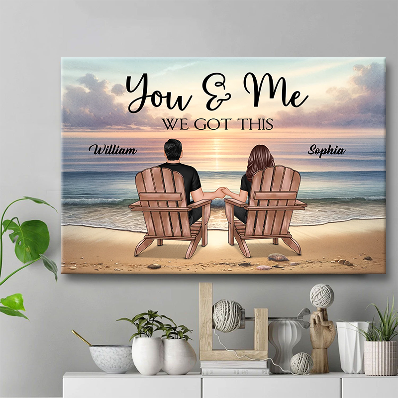 Beautiful Wolf Canvas You And Me We Got This Couple Wall Art
