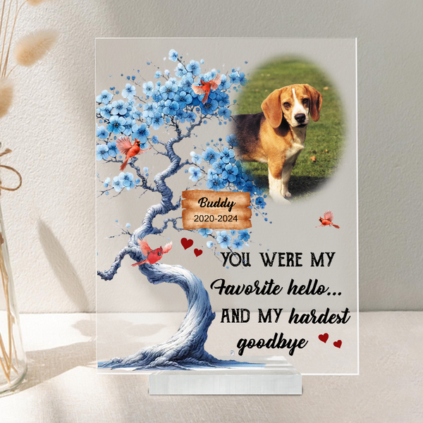 Custom Pet Photo - Memorial Customized Personalized Acrylic Plaque - Gift For Pet Lover