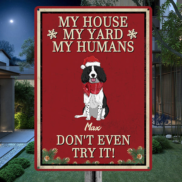 Personalized Custom Metal Sign - Don't Even Try It - Christmas Gifts For Dog Lovers
