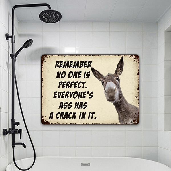 Funny Donkey Bathroom Wall Decor For Toilet Restroom Decor Gifts Personalized Custom Metal Sign