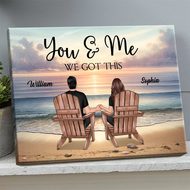 Beach View You And Me We Got This Gift For Couple Personalized Custom Beach view you and me we got this gift for couple personalized custom