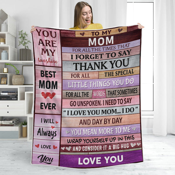 Best Mom Ever - Personality Customized Blanket - Gift For Mom Mother's Day Gift