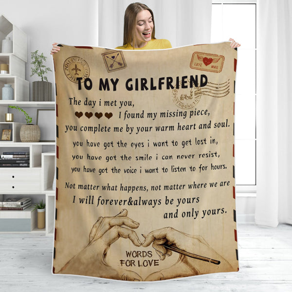 The Day I Met You, I Will Forever&Always Be Yours and Only Yours - Personalized  Blanket - Gift For Girlfriend
