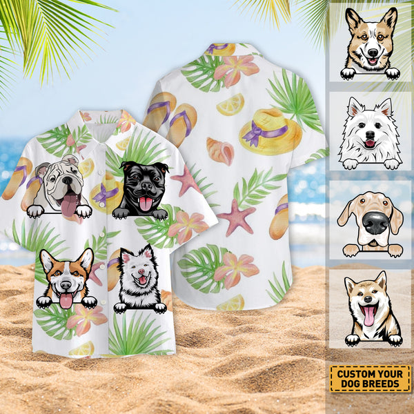 Dog Lover Dog Pet Summer Hawaii Cool Customization- Summer Hawaiian shirt - Personality Customized Hawaiian shirt